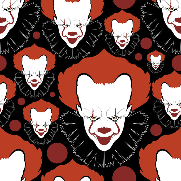 100 % COTON / Visage de clown d’Halloween - La Fabrique du Tissu - 100% COTON imprimé