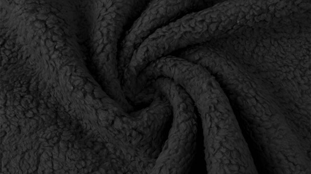 Coton Teddy / Noir - La Fabrique du Tissu - Teddy