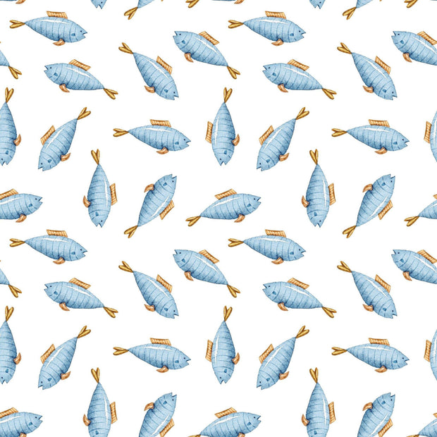 DBP / Les petit poissons bleu - La Fabrique du Tissu - DBP imprimé