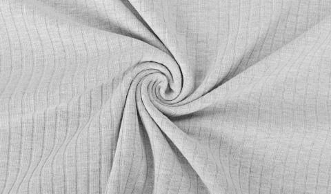 Jersey / Côtelé / uni gris clair - La Fabrique du Tissu - Jersey côtelé