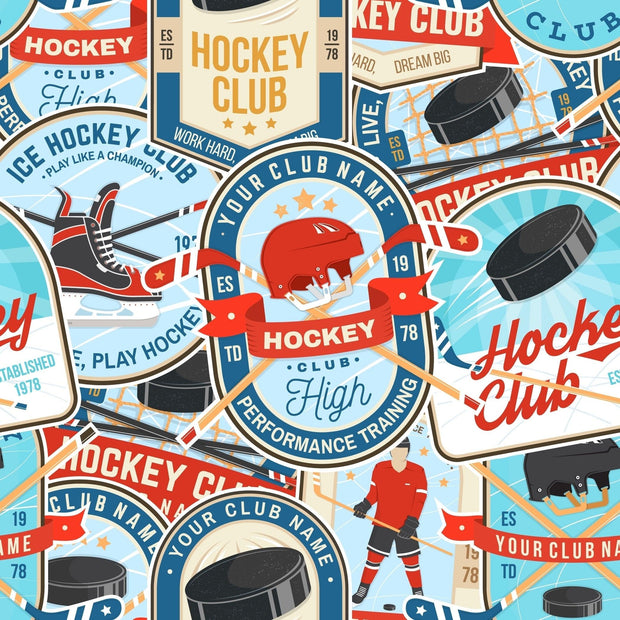 MINKY / Badges de hockey - La Fabrique du Tissu - Minky imprimé