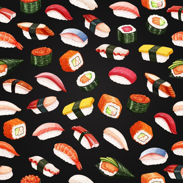 MINKY / Sushi et sashimi - La Fabrique du Tissu - Minky imprimé