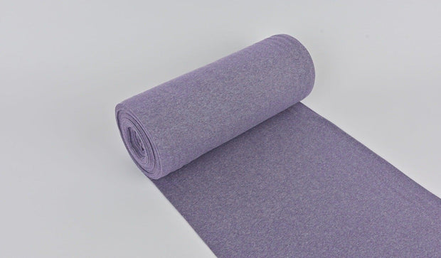 RIB de coton / Ribbing Violet mélange blanc - La Fabrique du Tissu - RIB